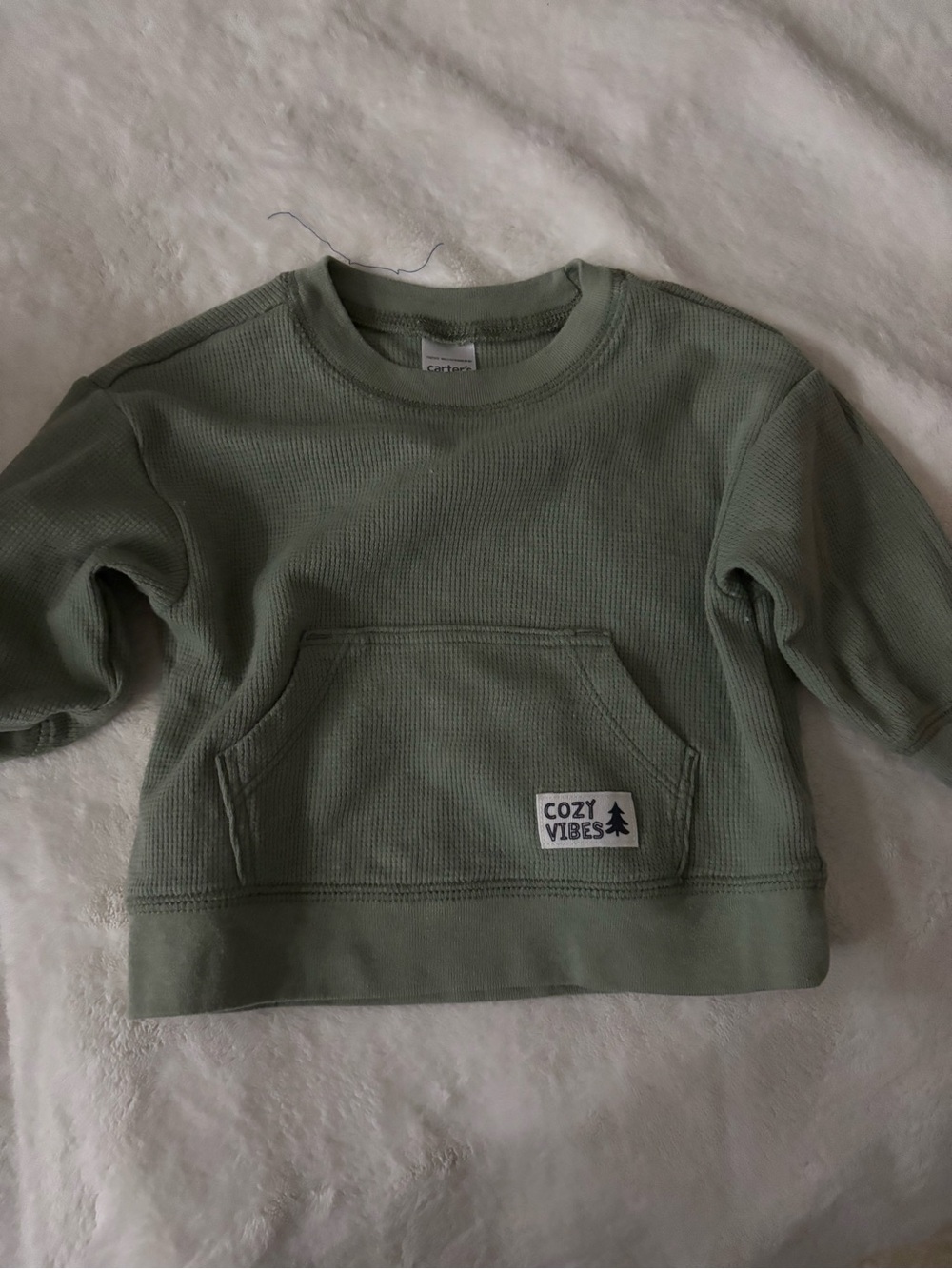 Carter's Sage Green Cozy Vibes Pullover Hoodie